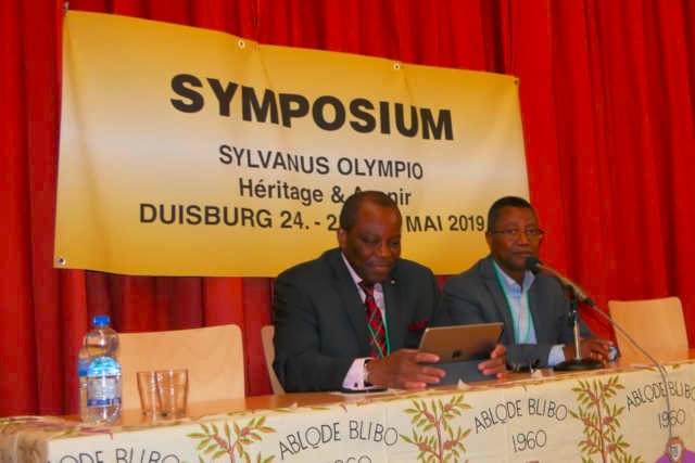 Ouverture du Symposium Sylvanus Olympio à Duisbourg, Allemagne, 25 mai 2019 . Photo : PA