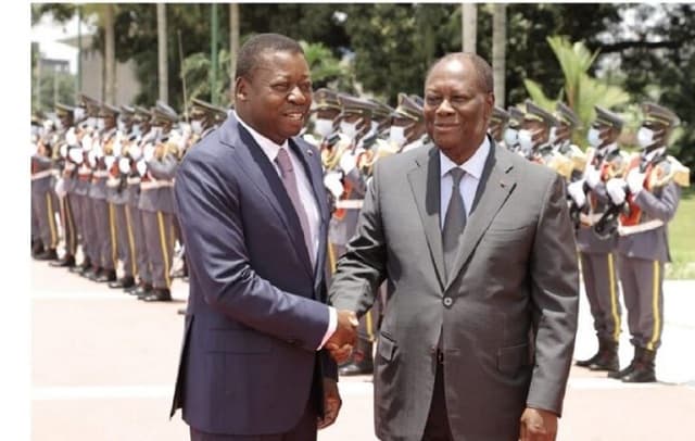Les présidents Faure Gnassingbé et Alassane Ouattara